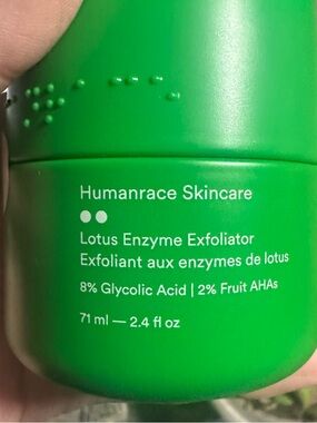Humanrace Lotus Enzyme Exfoliator 8% Glycolic Acid AHA NEW 2.4oz